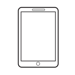 Thin Line Mobile Phone Icon Illustration design