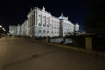 View of Palacio Real by night