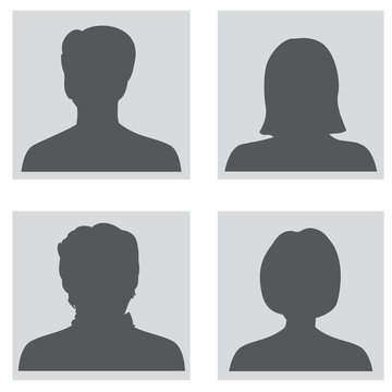 Avatar set. People profile silhouettes