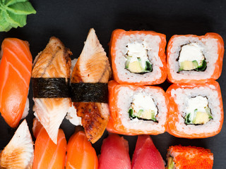 Various kinds of sushi