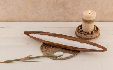 Mineral Bath Salts and Candle