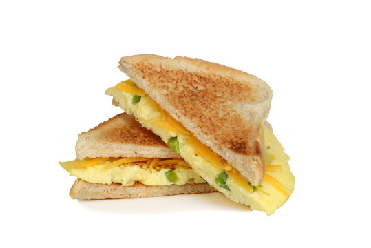 stack toasted omelette sandwich