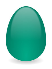 glossy easter egg on white background