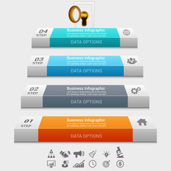 Business Infographics Vector illustration. can be used for workflow layout, banner, diagram, number options, step up options, web design.