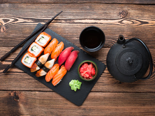 Various kinds of sushi