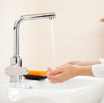 Woman Washing Hands