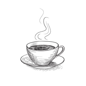 Cup of coffee. Coffee break icon.