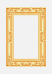 Gold Frame Vintage.EPS10 Vector Frame for Place Text, Picture or