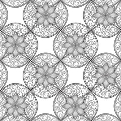 Abstract floral ethnic pattern. Geometric ornament. ornamental  textured background.