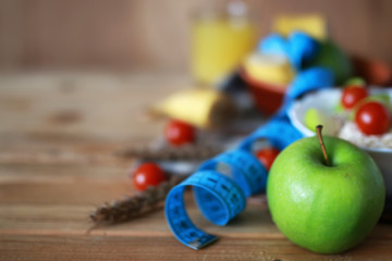 Breakfast diet fruit apple centimeter