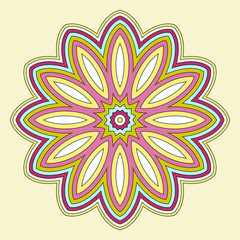 Bright abstract pattern, mandala.