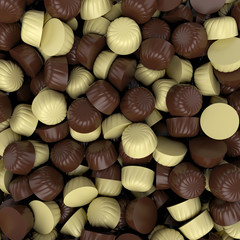 chocolate candy for background texture