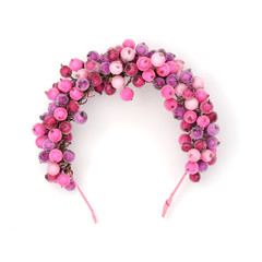 wreath on head with beads isolated