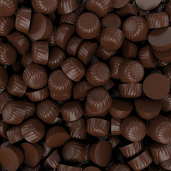 chocolate candy for background texture