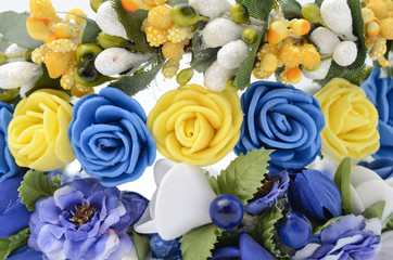texture of artificial flowers
