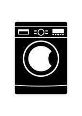 Washing machine icon on white background