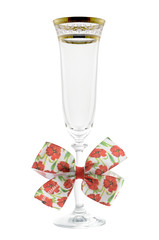 celebratory glass of champagne isolated