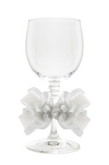 celebratory wine glass isolated