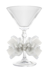 celebratory martini glass isolated