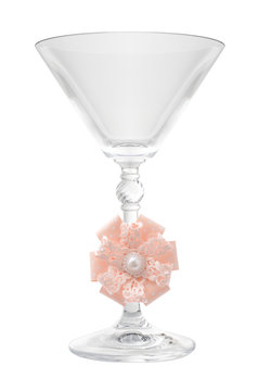 celebratory martini glass isolated