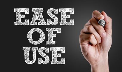 Hand writing the text: Ease of Use