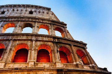 The Colosseum at evening, Rome, Italy