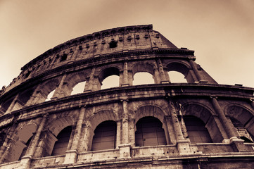 The Colosseum at evening, Rome, Italy