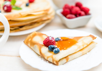 breakfast with pancakes