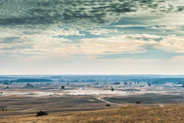 scenic view of Kharkov desert in Ukraine