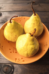Fresh yellow pears
