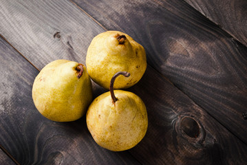 Fresh yellow pears
