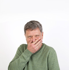 Fototapeta premium friendly happy laughing mature man