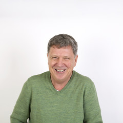 Obraz premium friendly happy laughing mature man