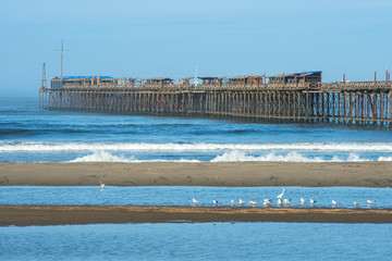 Famous pier at Pimentel. Peru, South America