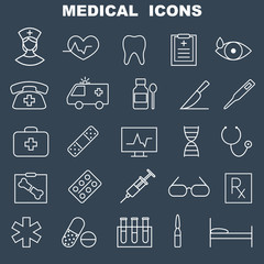 Medical icons set 