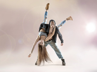Young dancers practising to the contest