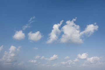 clouds in the blue sky