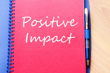 Positive impact write on notebook