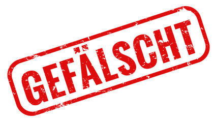 F&auml;lschung Stempel rot