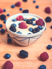 Yogurt with berries and honey
