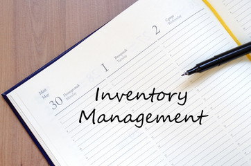 Inventory management write on notebook