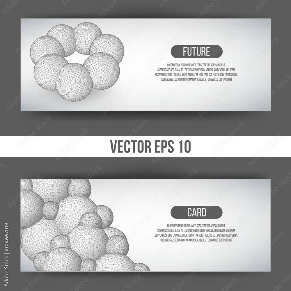 Poster eps 10 vector illustration. abstract 3d background with geometric design elements. vector design sty