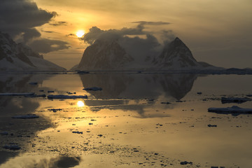 View from Lemaire Channel, Antarctica.