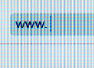 address bar of the Internet browser on computer screen