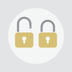 Lock icon. Lock icon isolated background. Concept security, password, privacy. Lock symbol. Lock vector illustration.