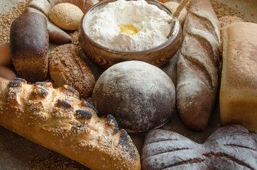 A variety of bakery products