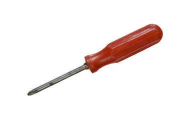 screwdriver Old tools on a white background