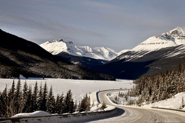 Rocky Mountains in Winter Canada
