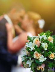 Bright wedding bouquet