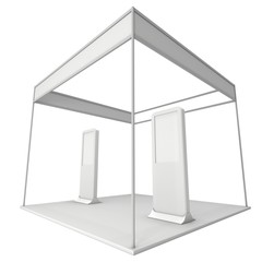 Trade Show Booth White and Blank